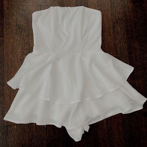 Princess Polly White The Rolla Playsuit